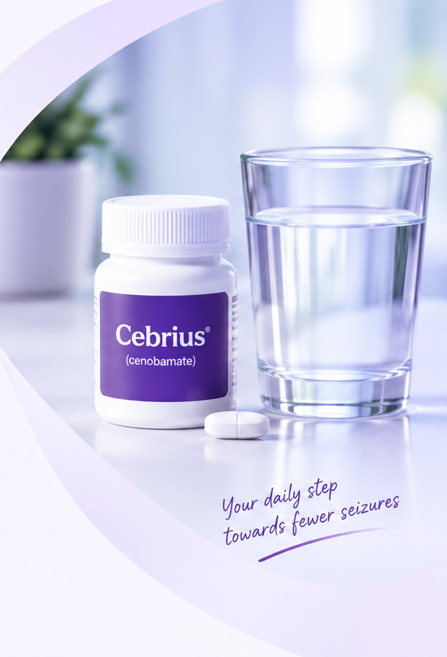 Person living confidently with well-managed focal epilepsy on CEBRIUS